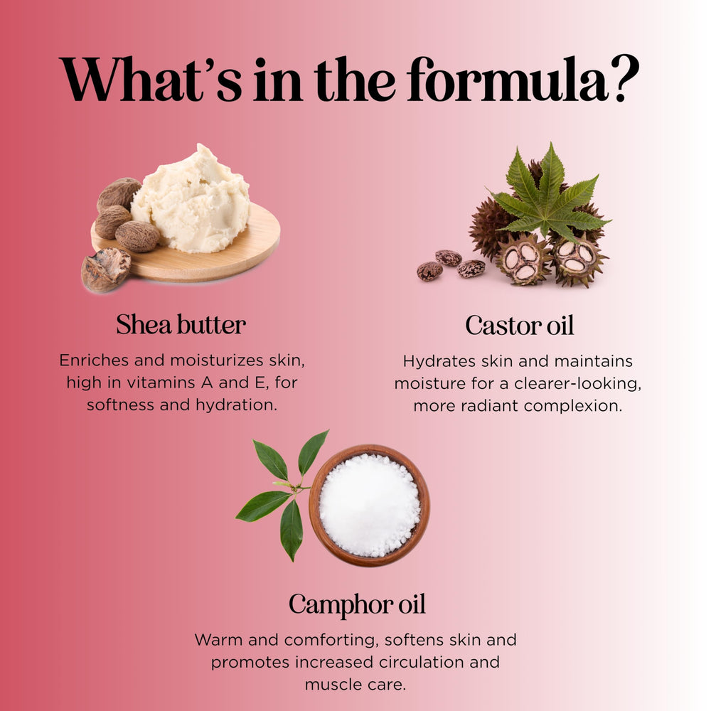 Maple Holistics moisturizing warming ingredients like shea butter are visible.