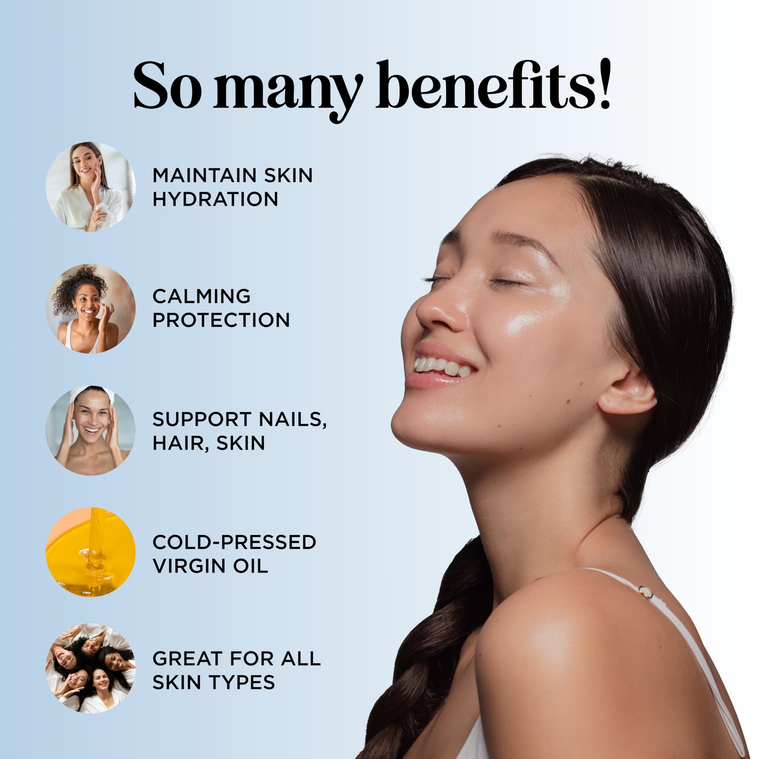 Maple Holistics Moringa Oil applied to hair section for smoother, fuller look