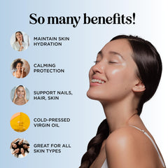 Maple Holistics Moringa Oil applied to hair section for smoother, fuller look