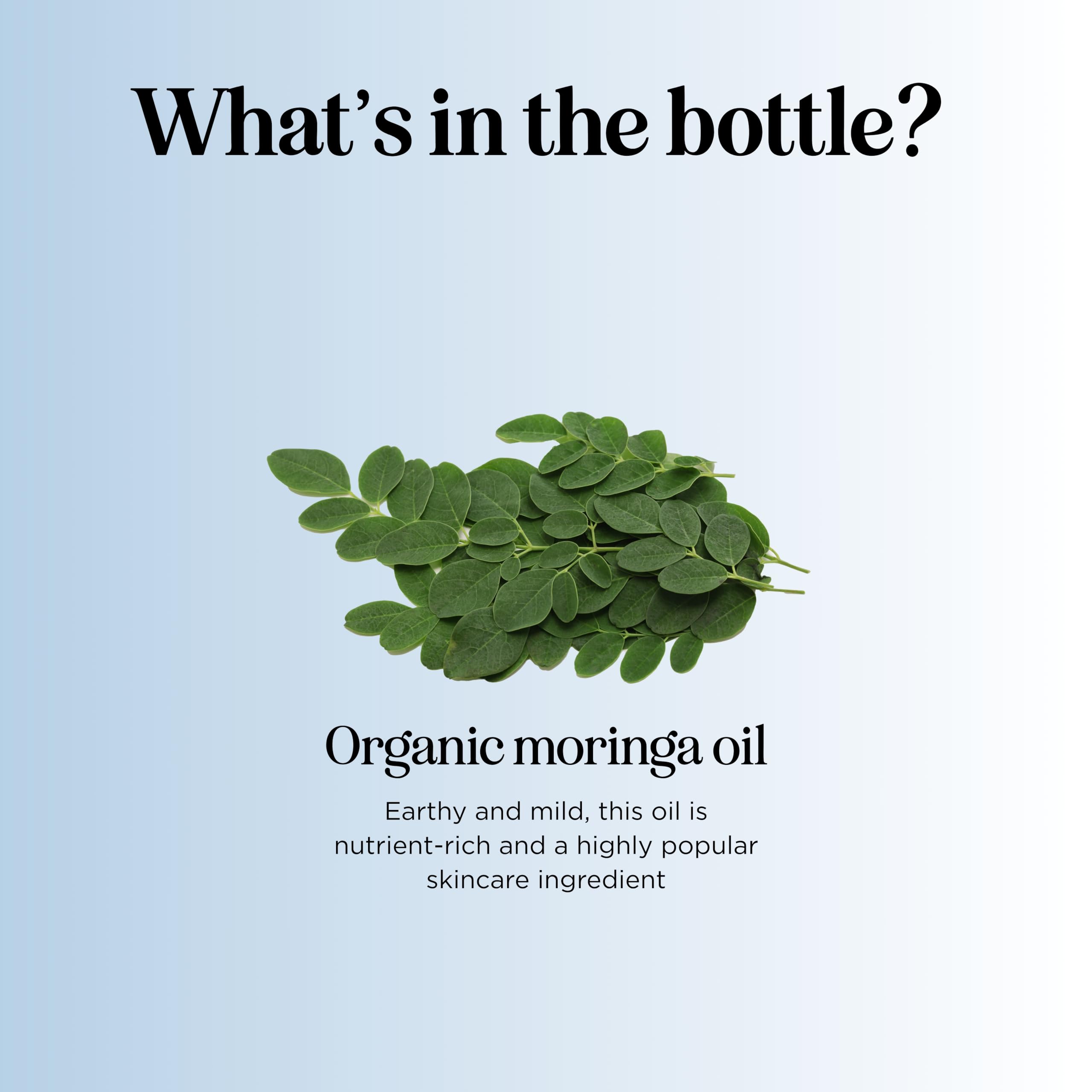 Maple Holistics Moringa Oil bottle with natural ingredients label
