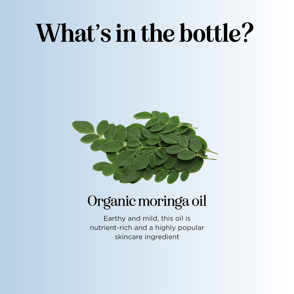 Maple Holistics Moringa Oil bottle with natural ingredients label