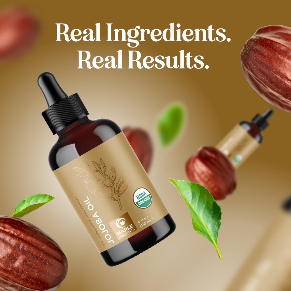 Maple Holistics Organic Jojoba Oil for nails and skincare routines.