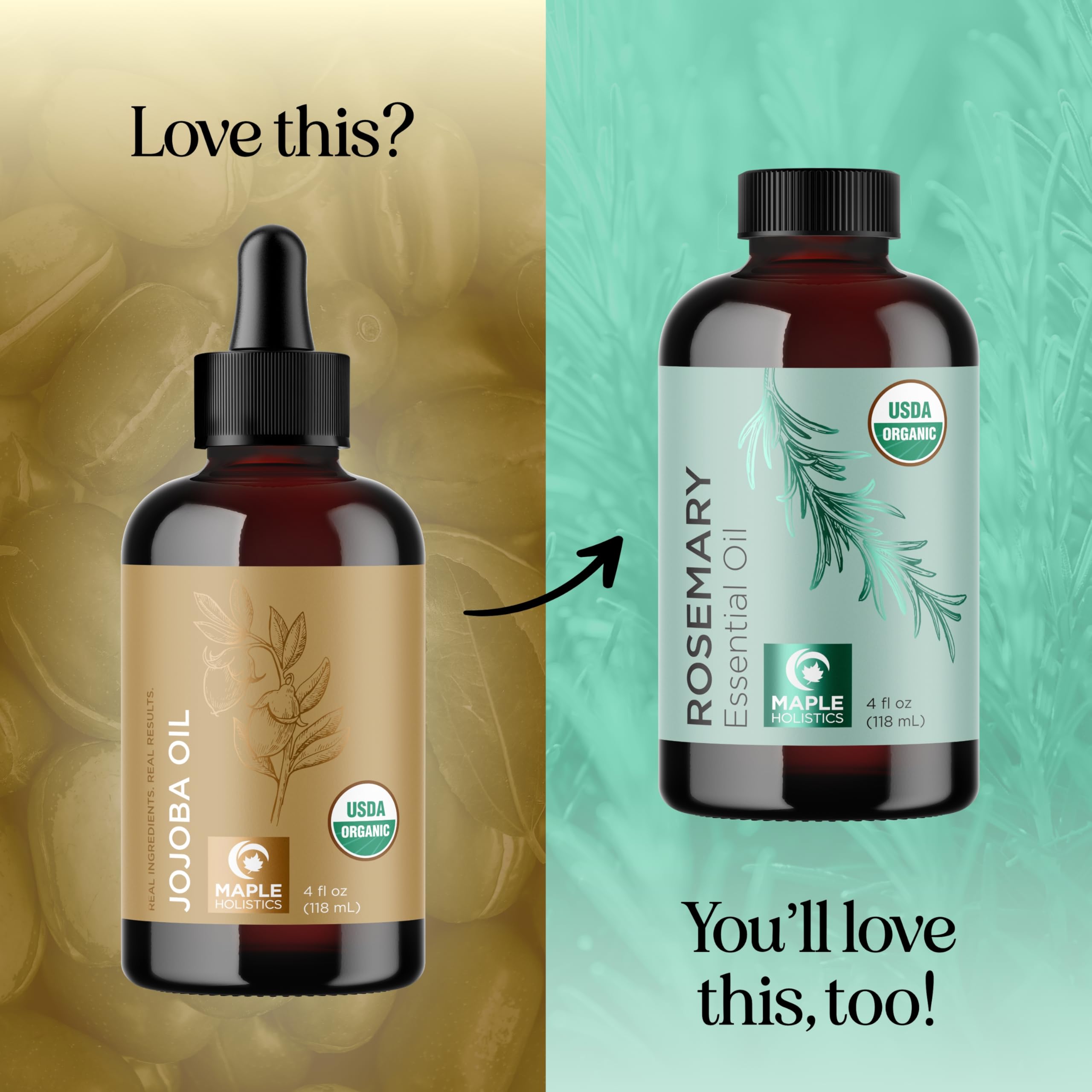 Maple Holistics Organic Jojoba Oil rich in vitamin E.