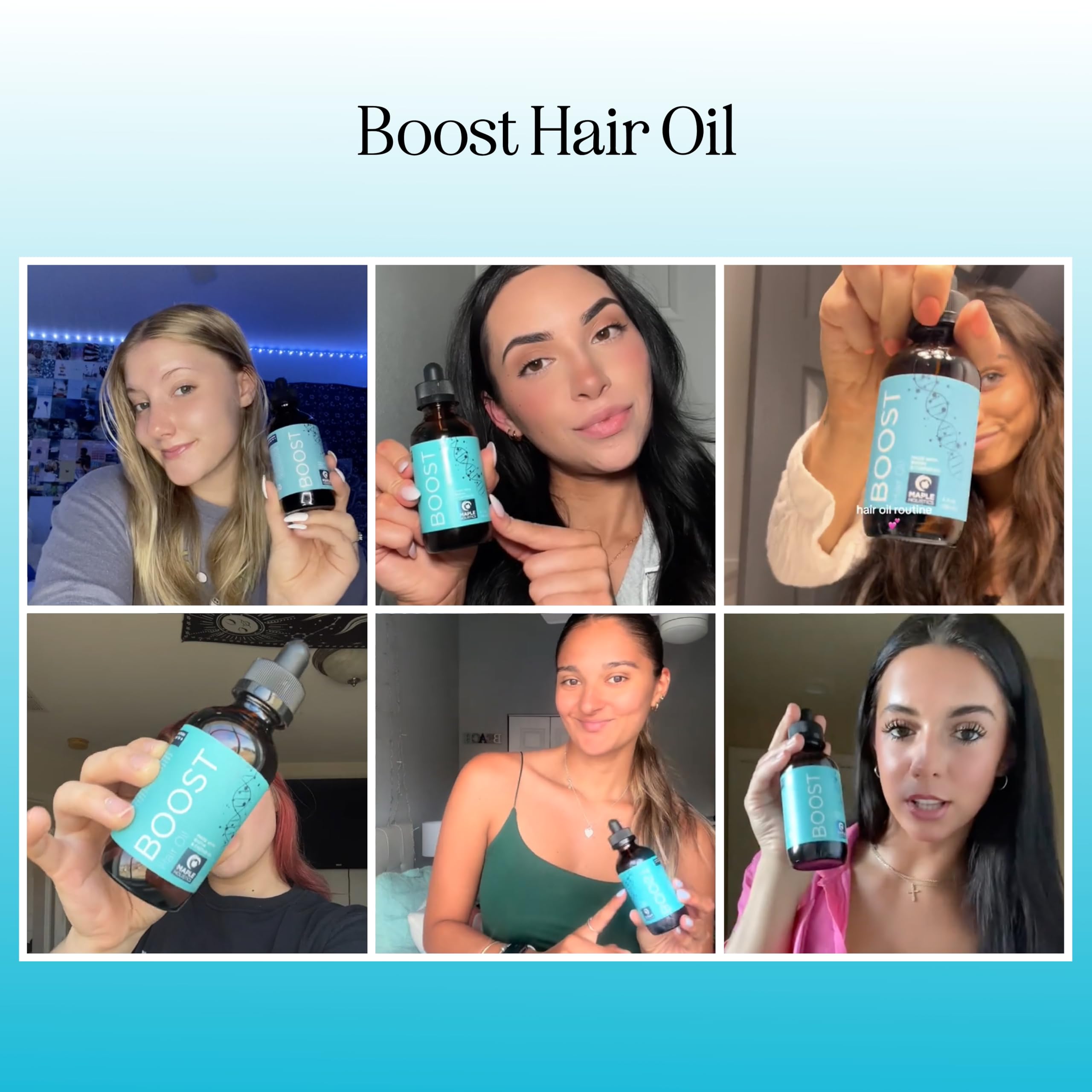 Maple Holistics rosemary oil serum dropper demonstrates convenient dispensation