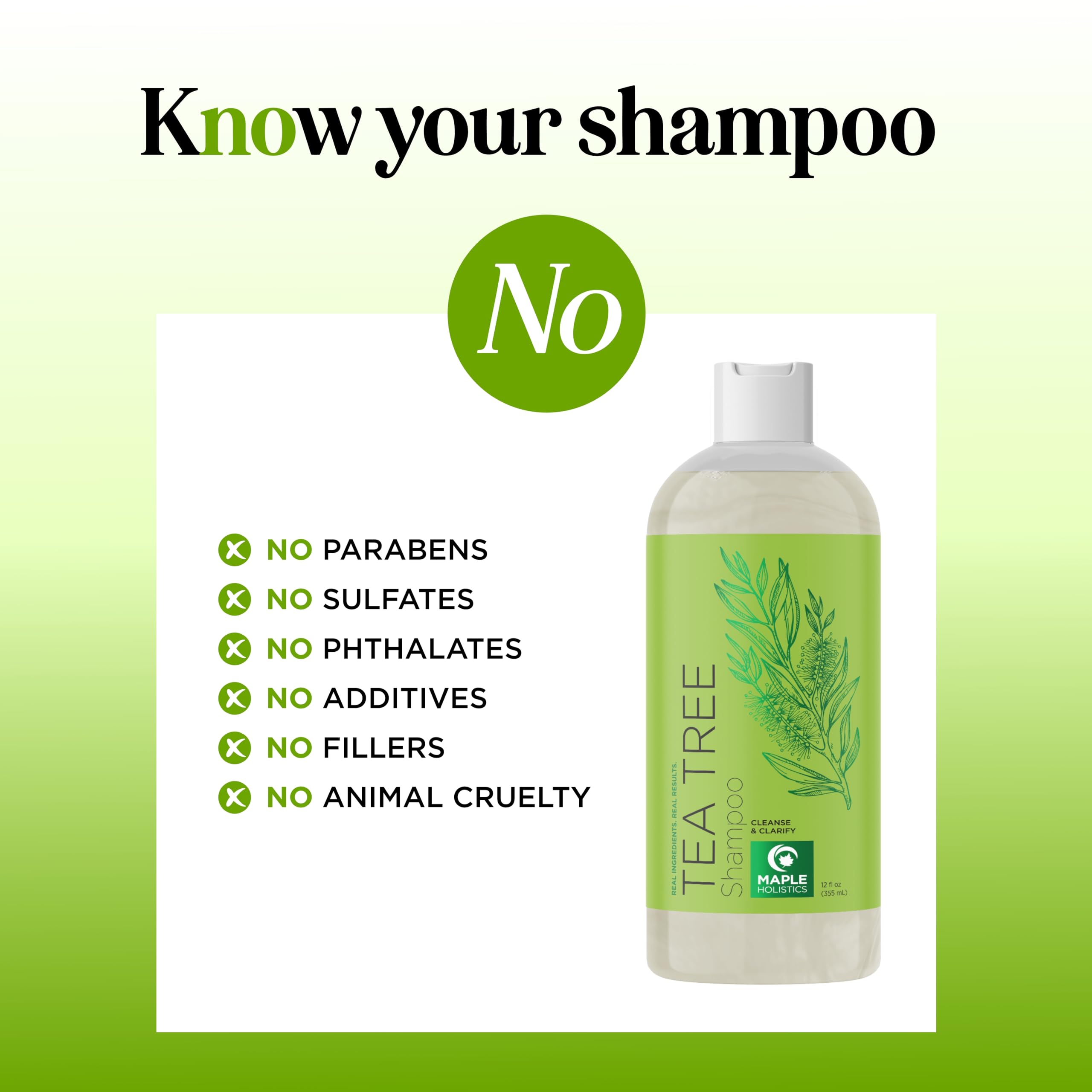 Maple Holistics scalp care closeup emphasizes gentle cleansing