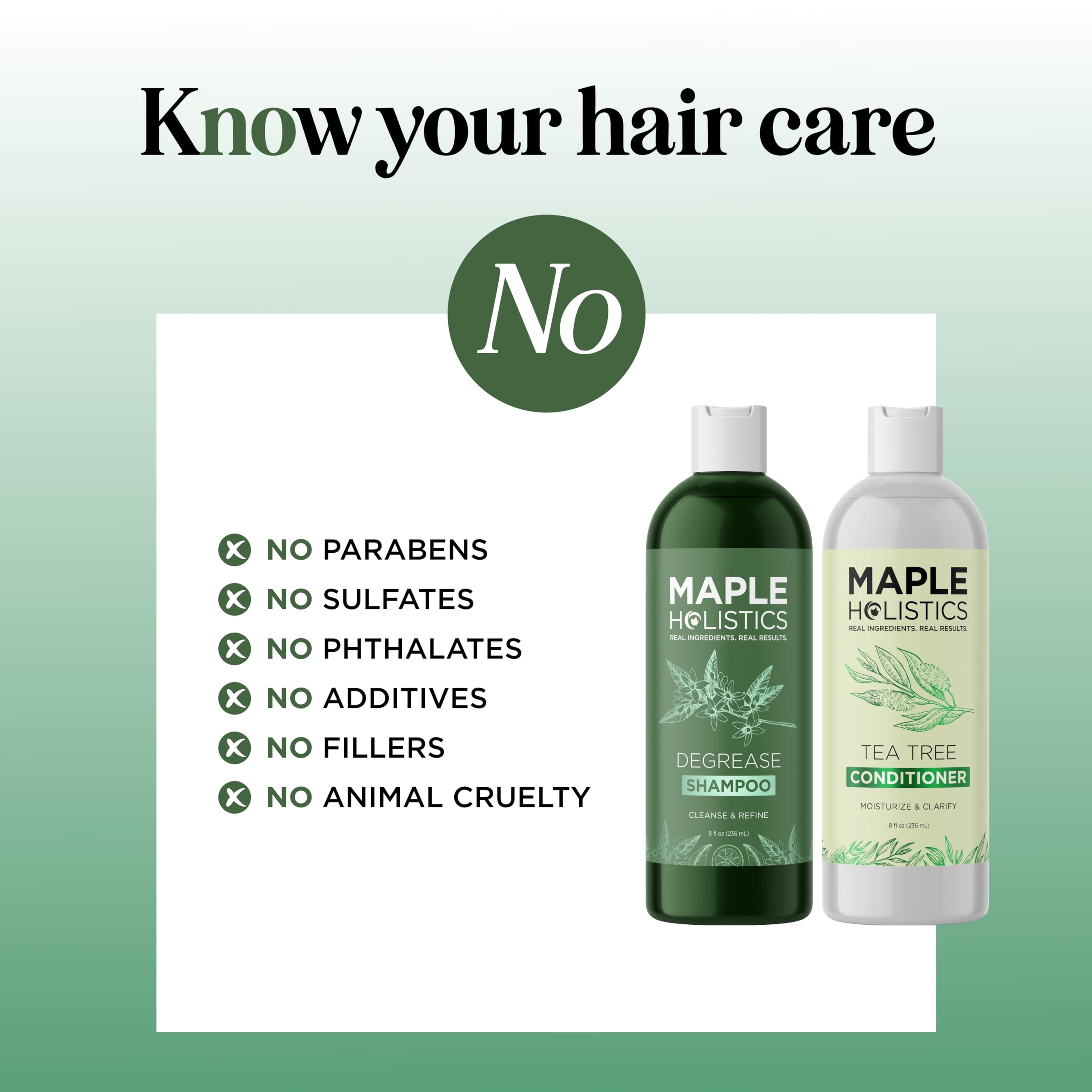 Maple Holistics Shampoo bottle pour, easy application for daily use