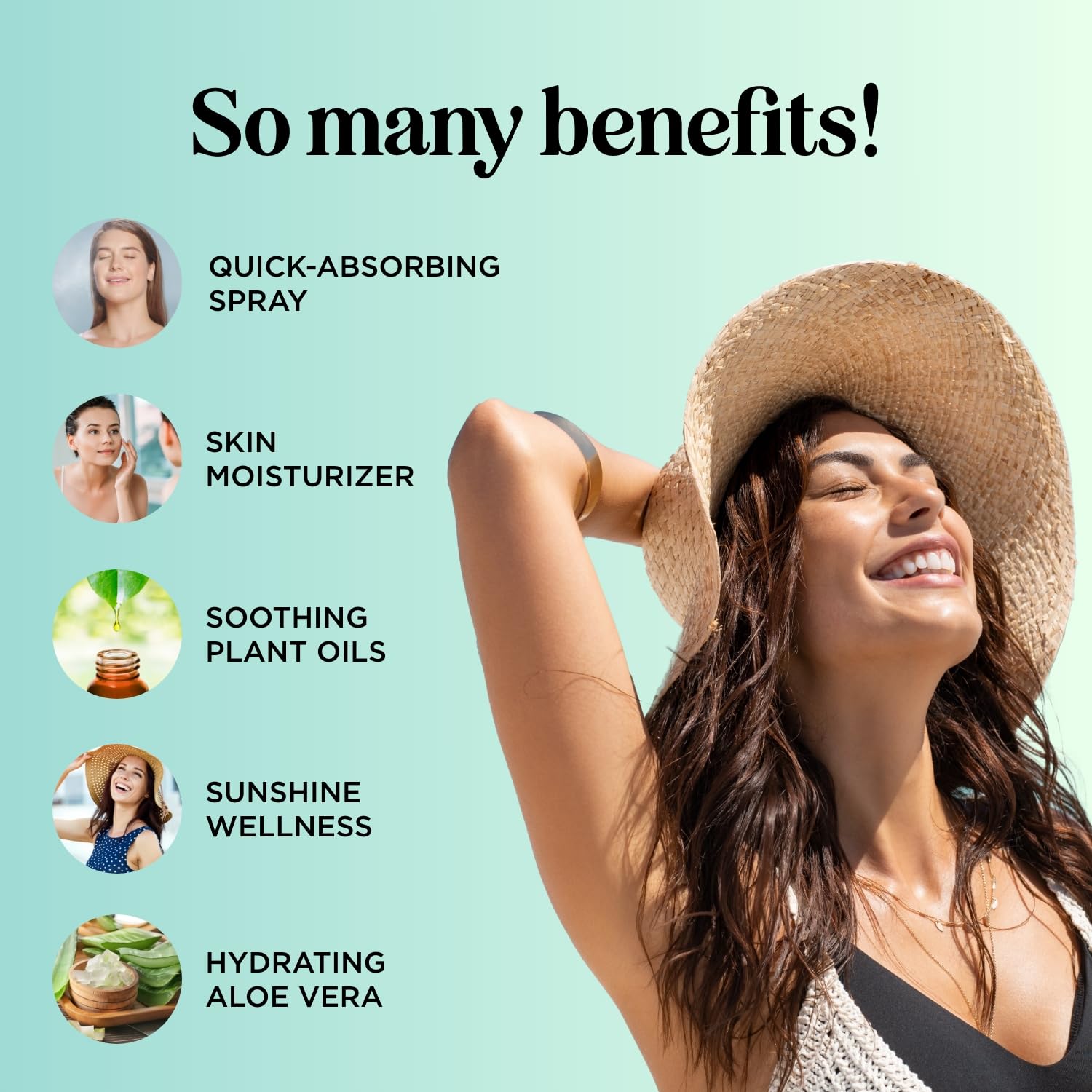 Maple Holistics Soothing Aloe Spray being applied to sun-exposed skin
