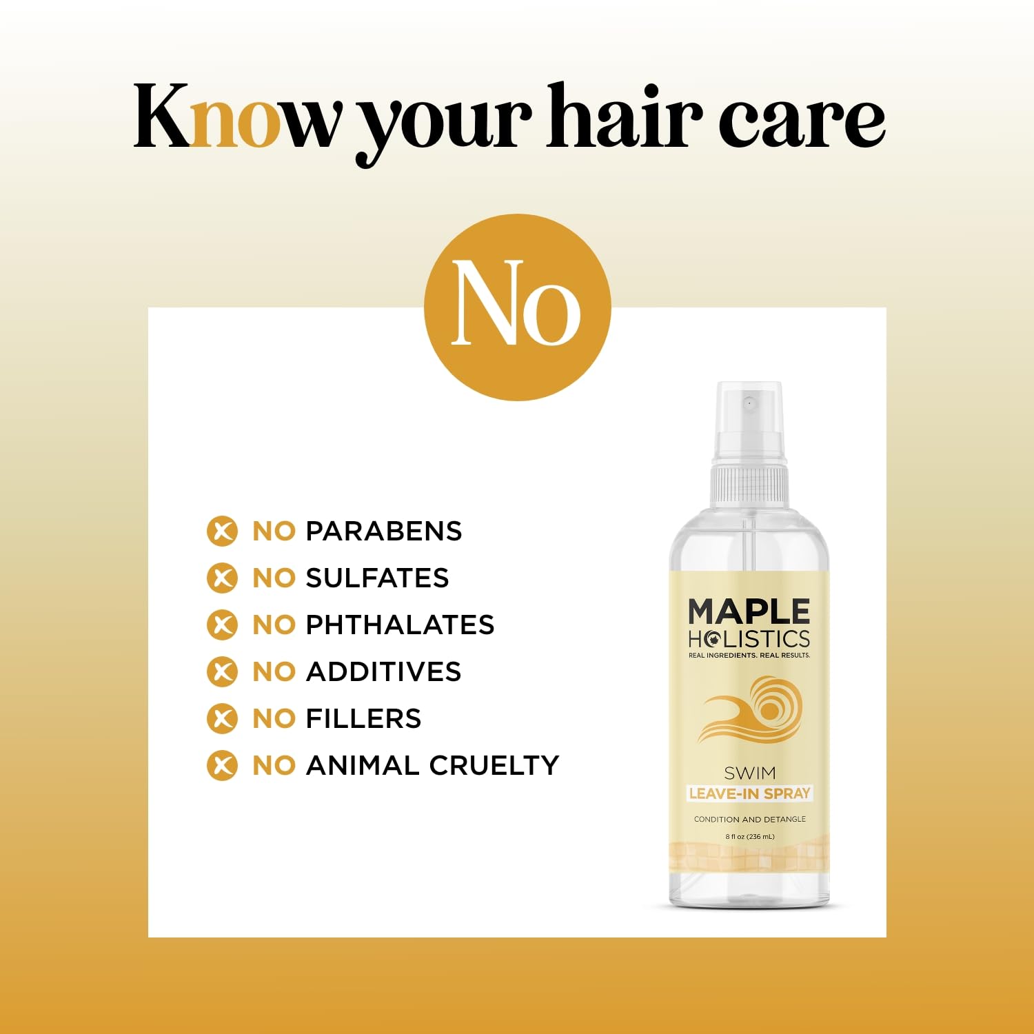 Maple Holistics Swim After-Swim Spray on damp hair after a swim