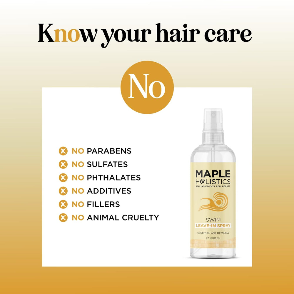 Maple Holistics Swim After-Swim Spray on damp hair after a swim