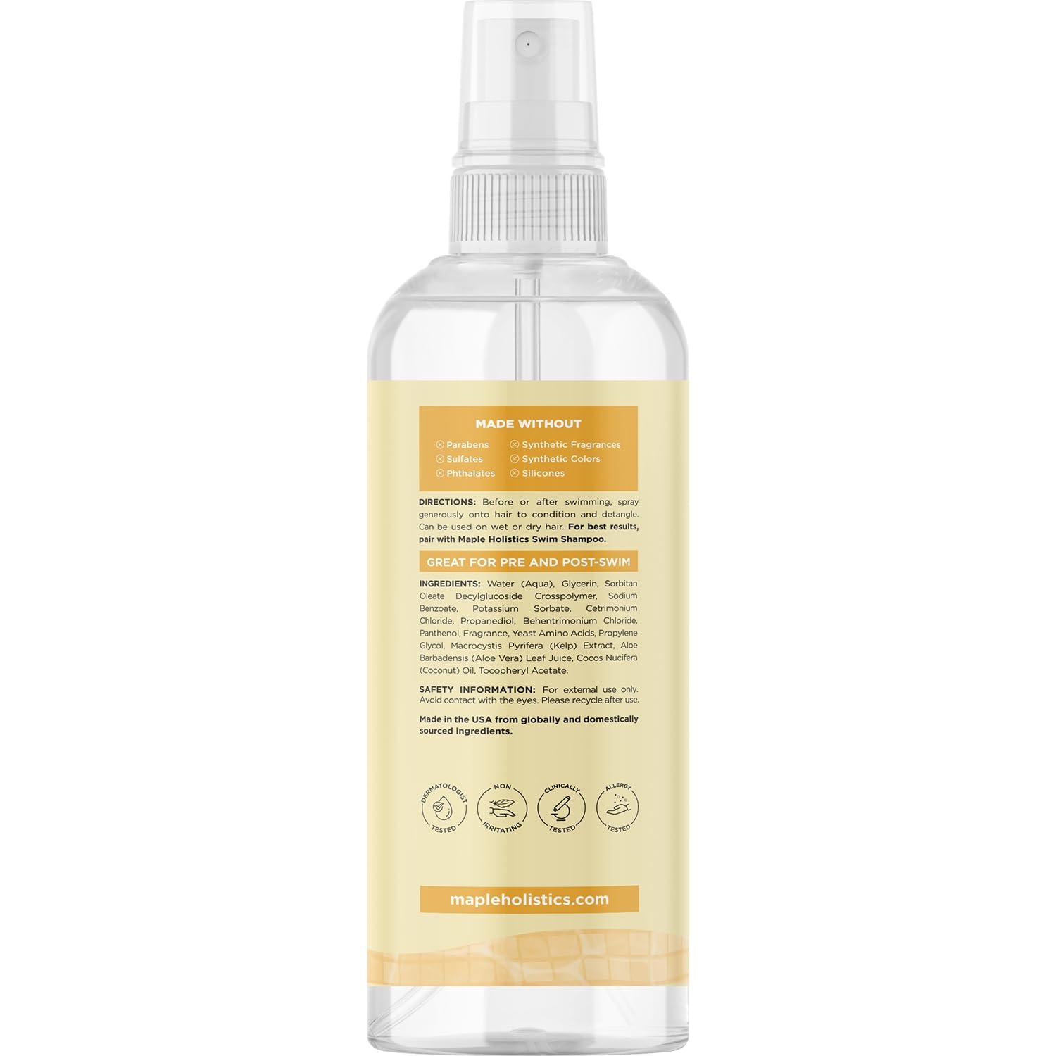 Maple Holistics Swim Packaging highlights vegan and cruelty-free promise