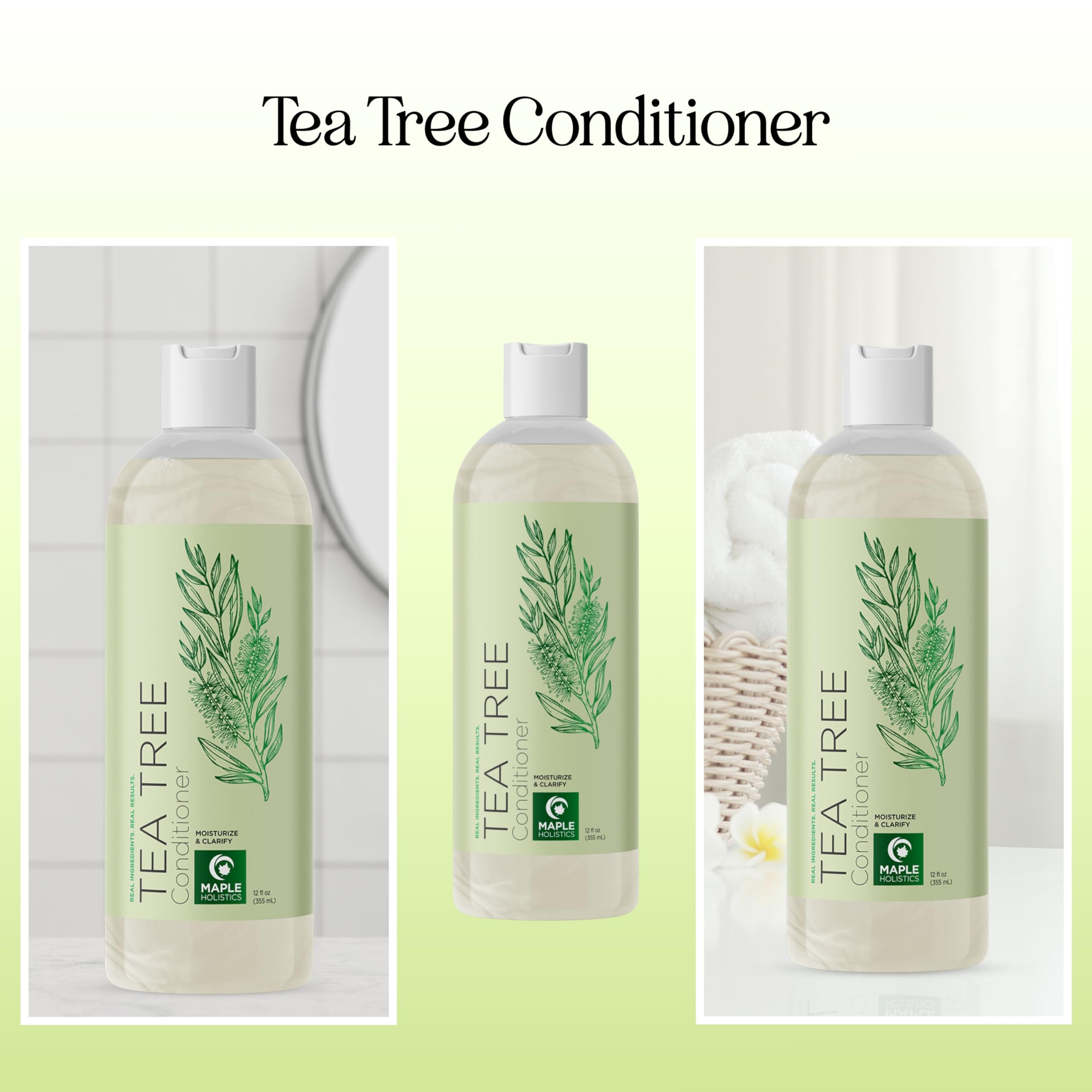 Controlled dispense of Maple Holistics Tea Tree Conditioner for precise usage