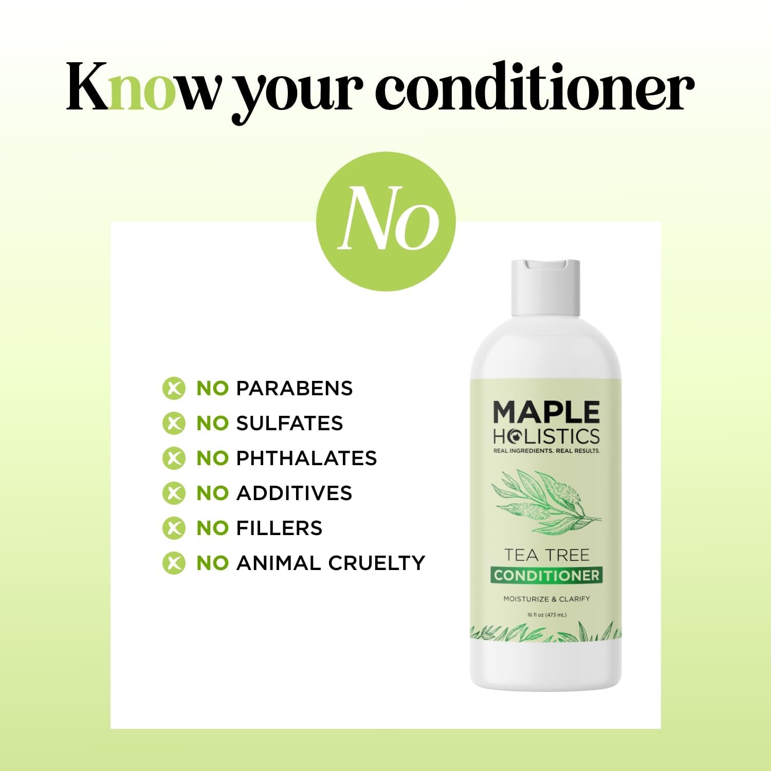 Maple Holistics Tea Tree Conditioner hair after use with shine.