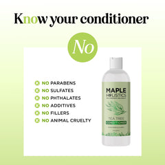Maple Holistics Tea Tree Conditioner lavender and rosemary oils detail