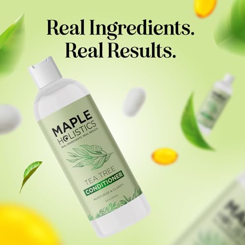 Maple Holistics Tea Tree Conditioner product shot in natural light