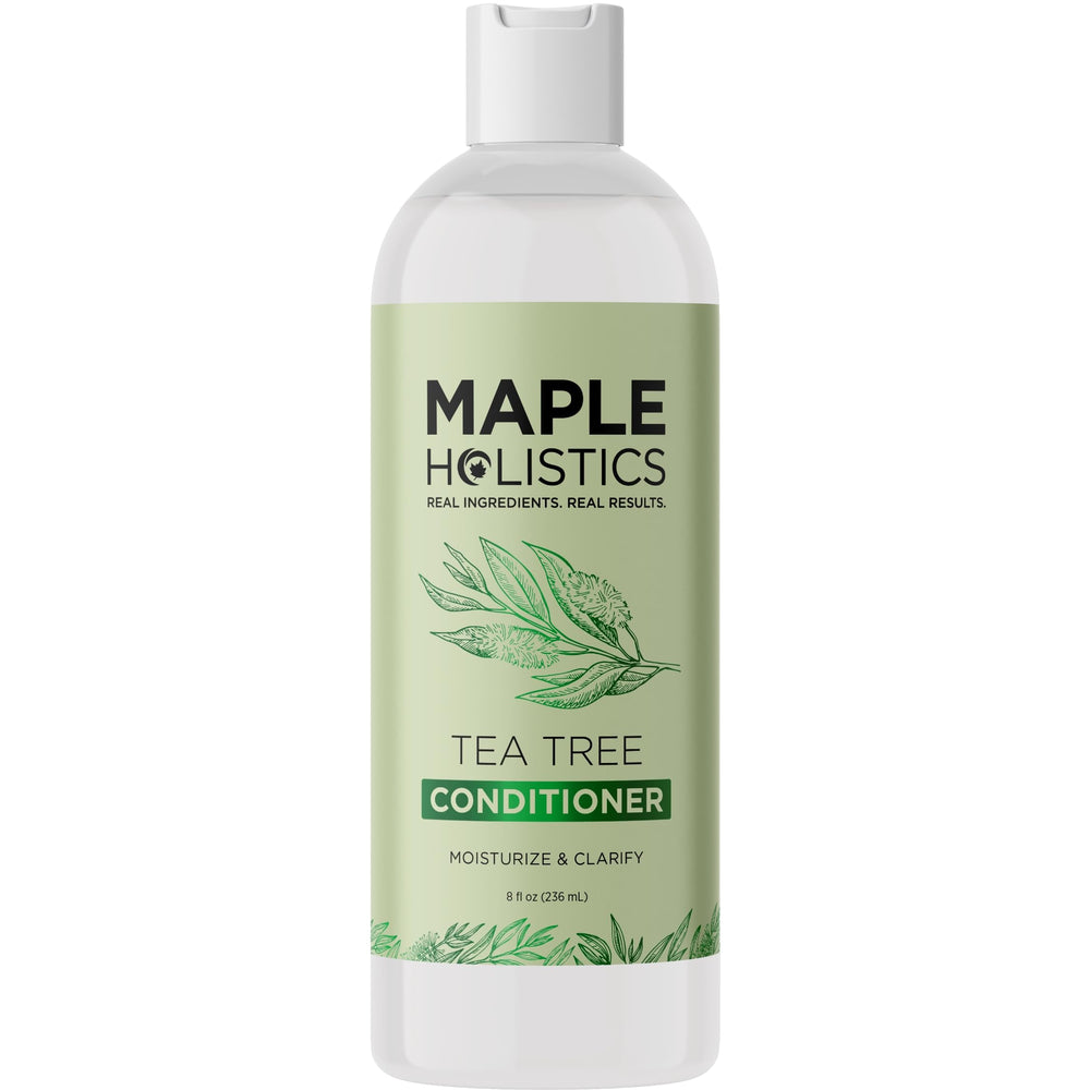 Maple Holistics Tea Tree Conditioner pump dispenser close-up