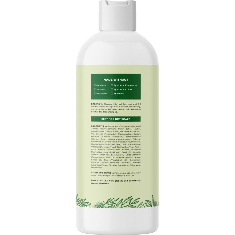 Maple Holistics Tea Tree Conditioner pump-dispensing bottle ready to use.