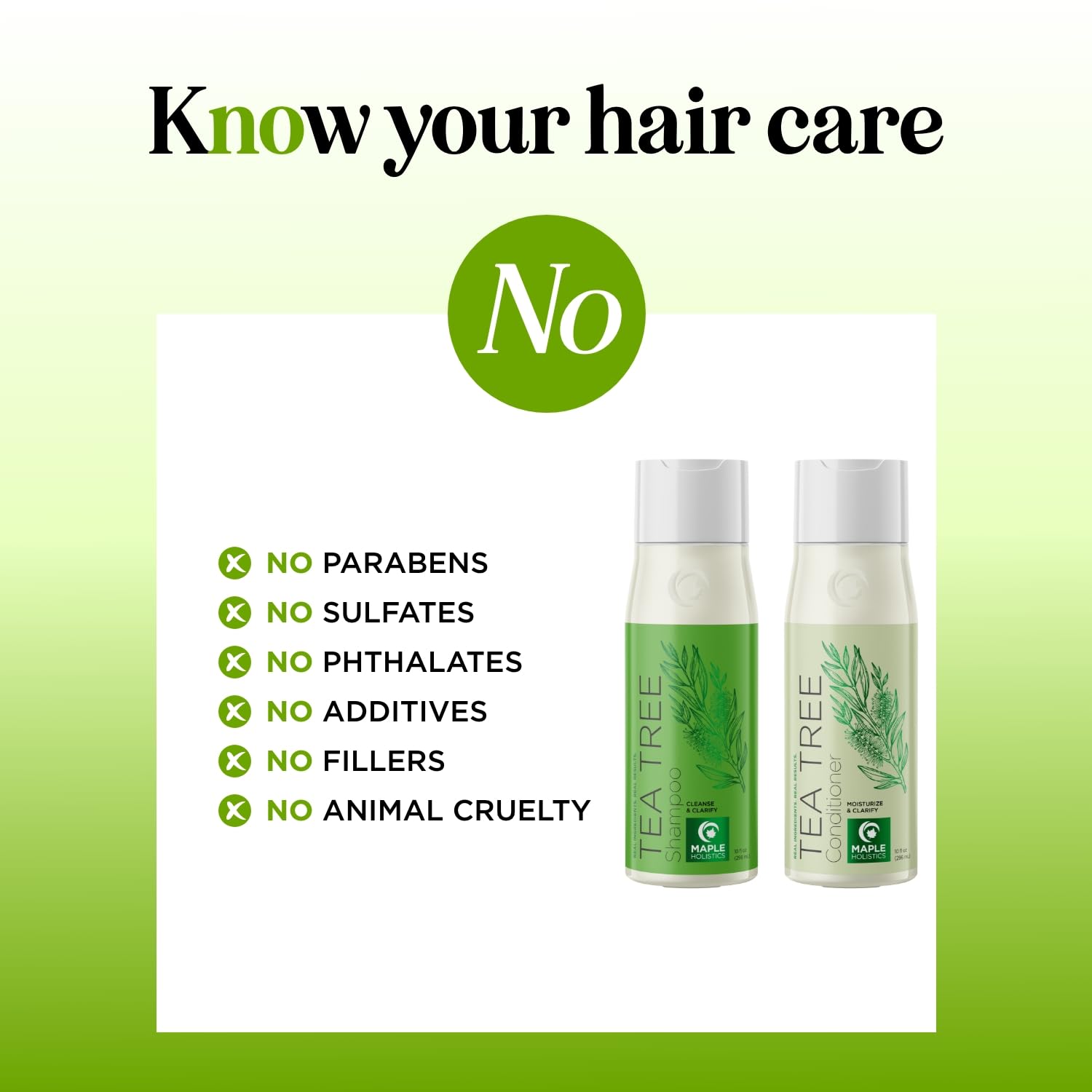 Maple Holistics Tea Tree hair glow after use