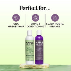 Maple Holistics Tea Tree Sage Rosemary Shampoo ingredients label close-up