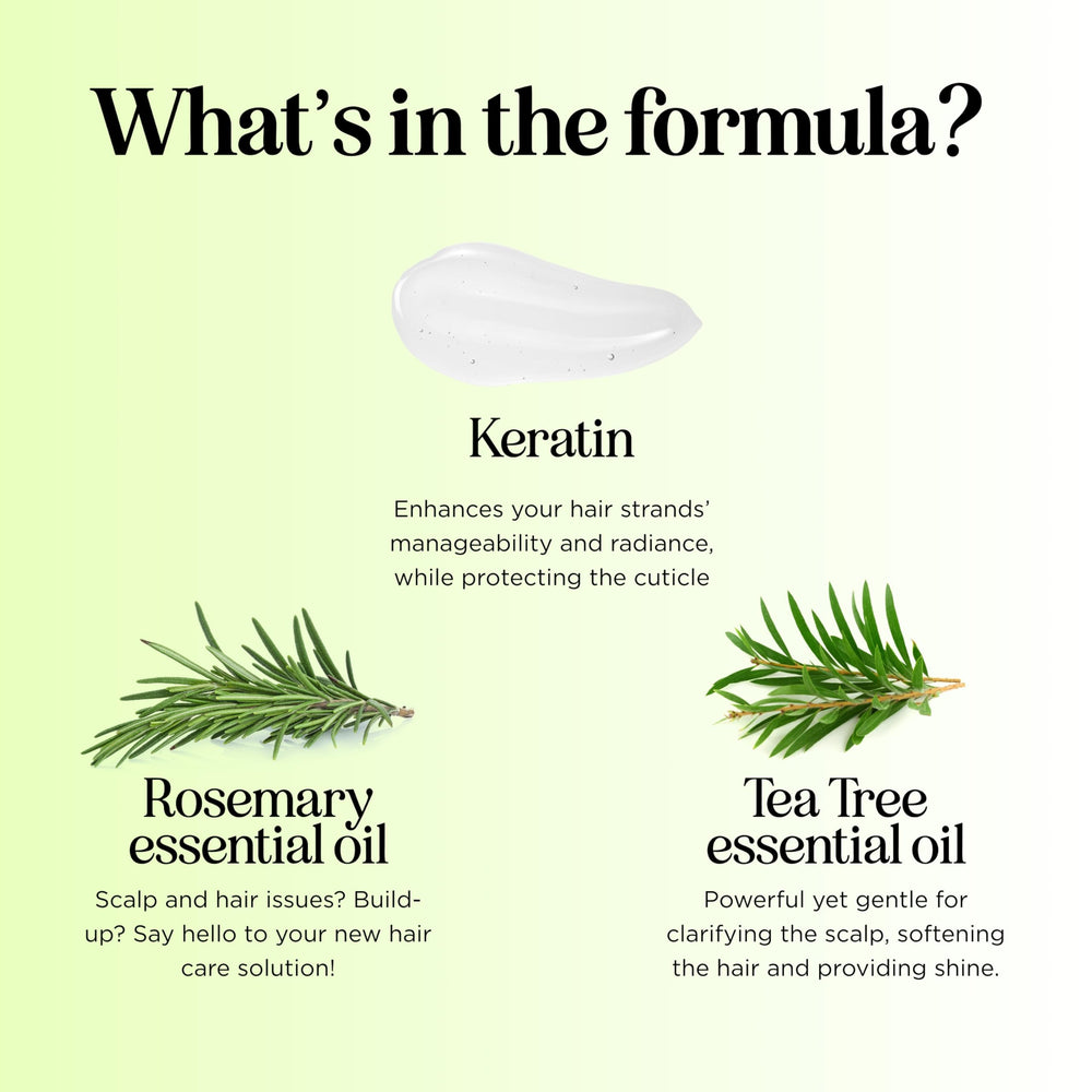 Maple Holistics Tea Tree scalp balance scene suggests refreshed, clarified scalp