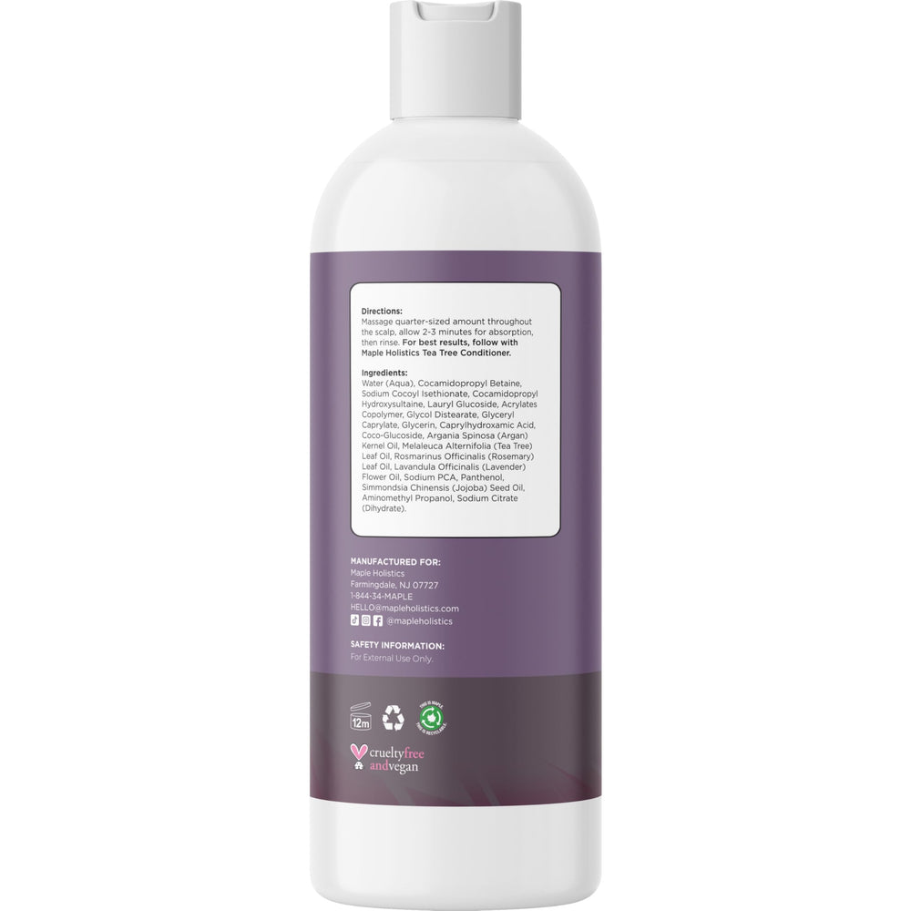 Maple Holistics Tea Tree Shampoo scalp care action helps reduce buildup and soothe itchy sensations