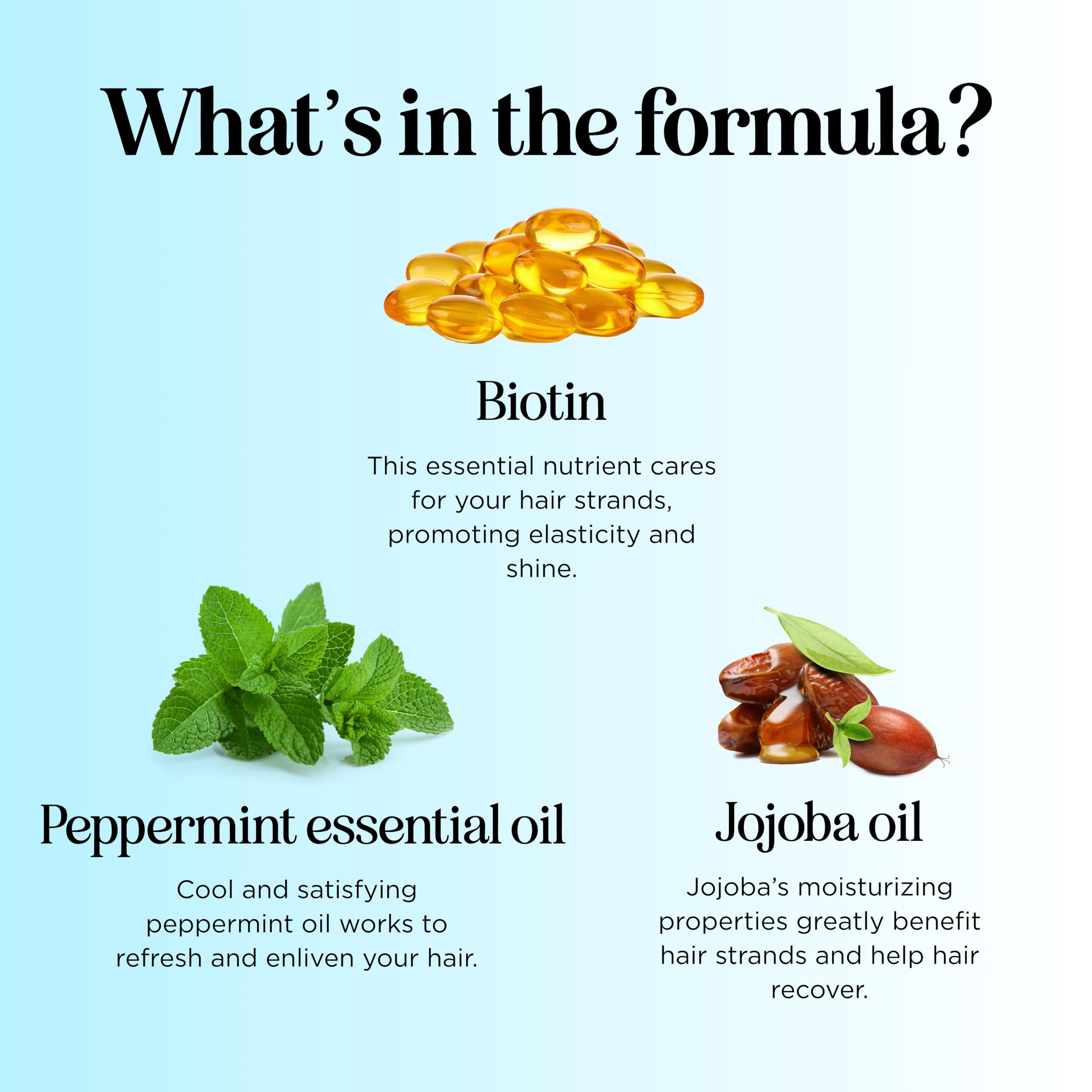 Maple Holistics mint-scented conditioner being applied to damp hair.