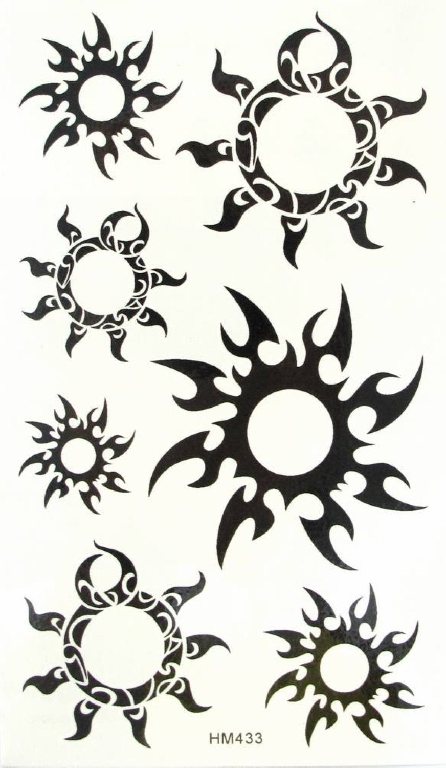 MapofBeauty Sun Tattoo Sticker 2pcs pack for waterproof body art and sun-inspired look