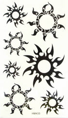 MapofBeauty Sun Tattoo Sticker 2pcs pack for waterproof body art and sun-inspired look