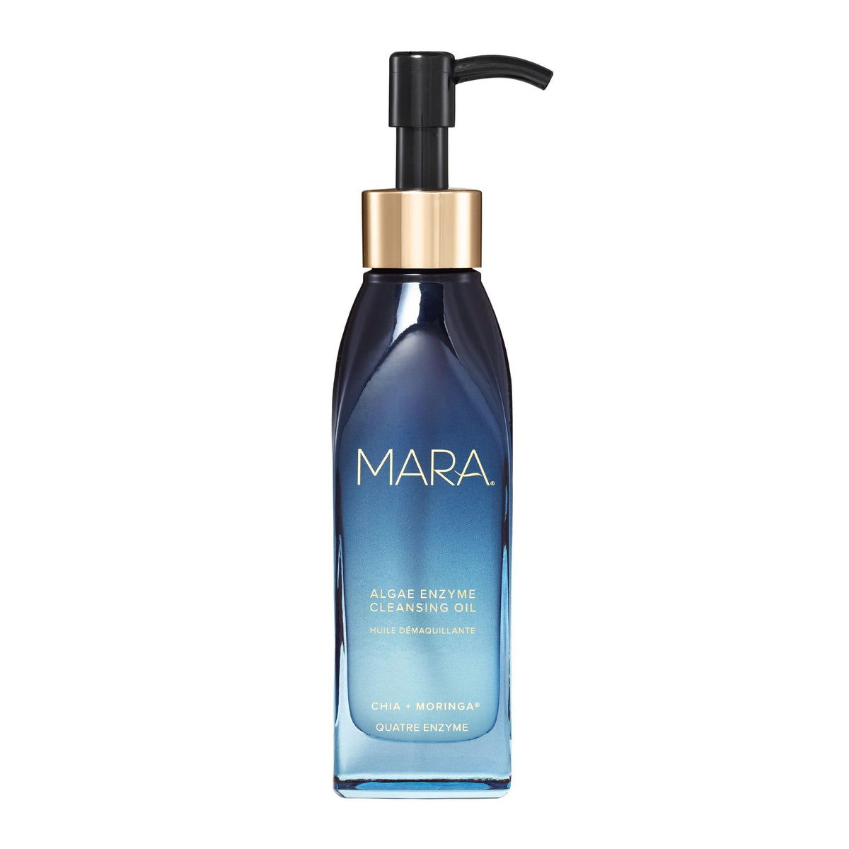 MARA algae enzyme cleansing oil bottle front view for gentle makeup removal