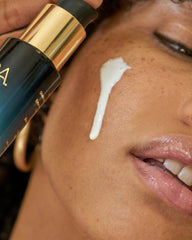 MARA Sea Kale Sunscreen Serum dewy finish gives a natural glow post application.