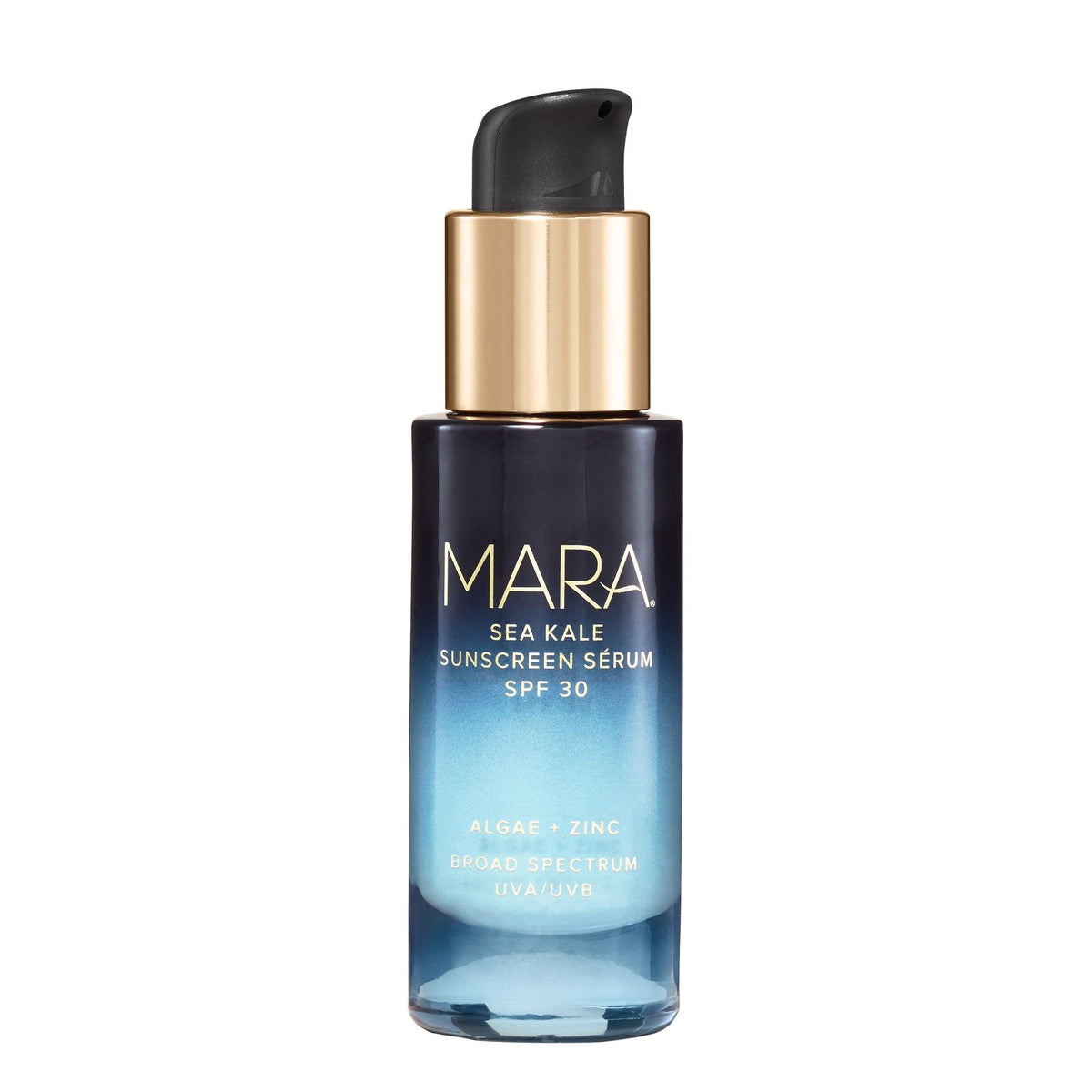 MARA Sea Kale Sunscreen Serum packaging highlights recyclable materials for daily skin protection.
