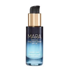 MARA Sea Kale Sunscreen Serum packaging highlights recyclable materials for daily skin protection.