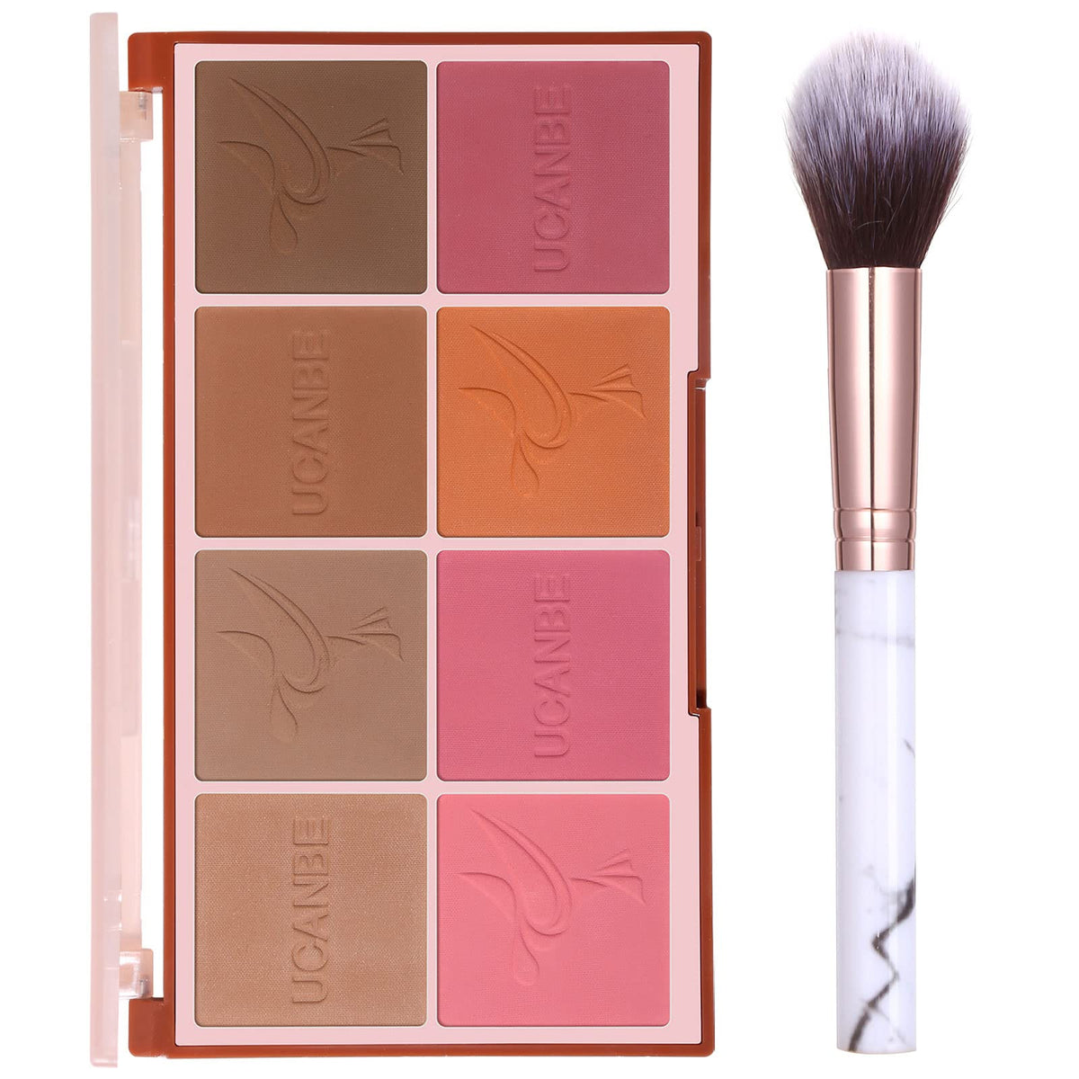 MARBUROLY 8-color blush palette open box with rich pigments for versatile cheek looks