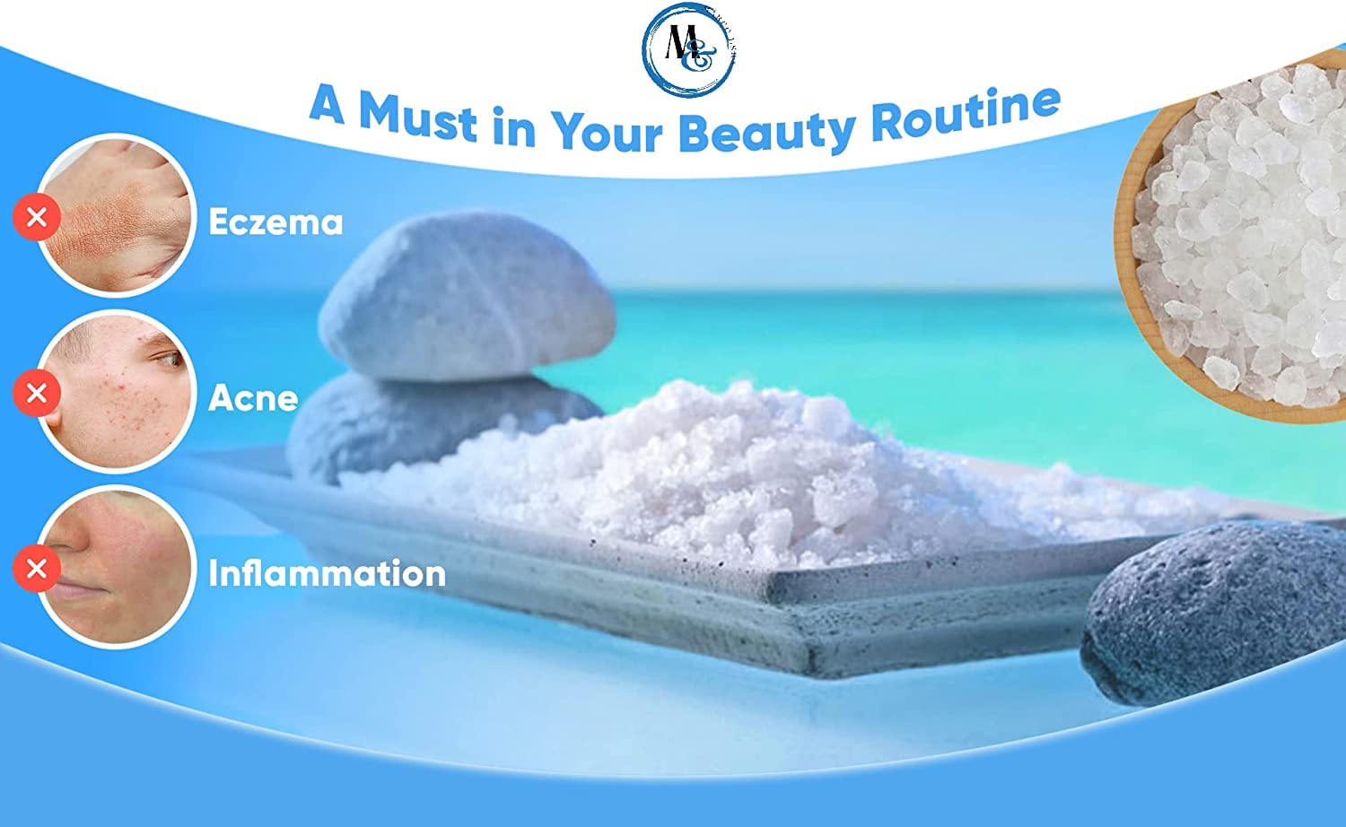 Marco Esra Dead Sea Salt in a bath scene invites relaxation.