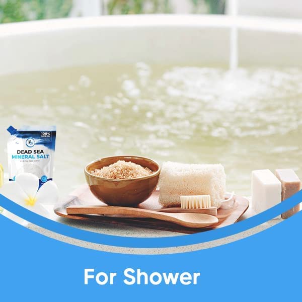 Marco Esra Dead Sea Salt for shower use and refreshing cleanse.