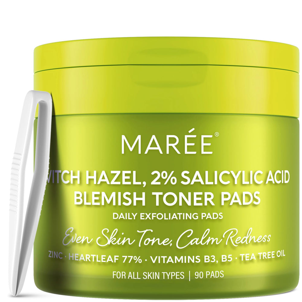 MAREE blemish-clearing toner pad pack boosts clarity and hydration.