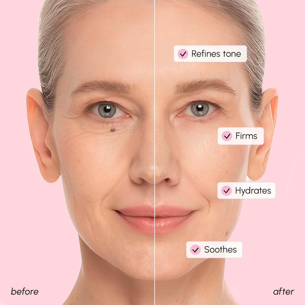 MAREE brightening pore-minimizing pad in use to even skin tone