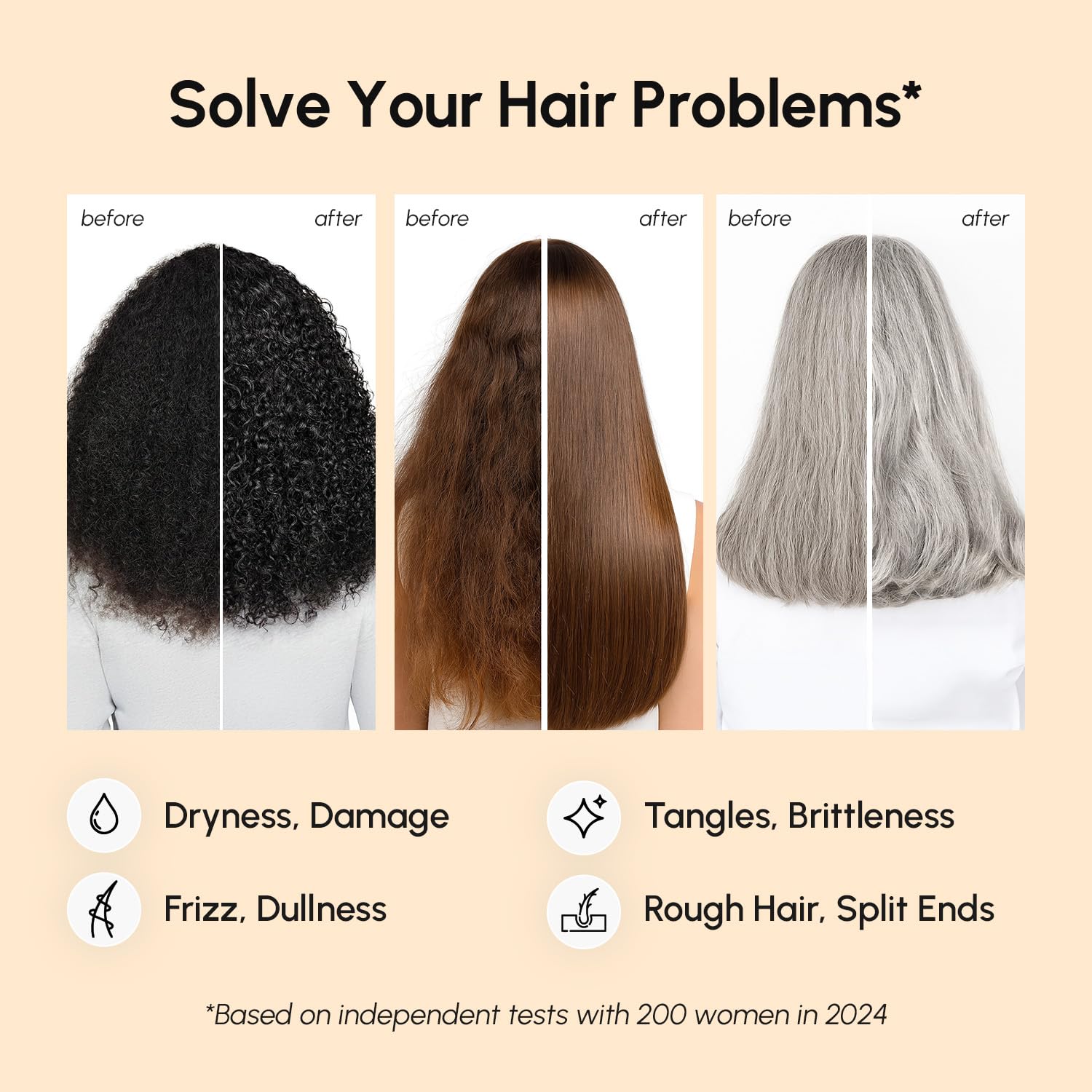 MAREE dry hair close-up shows rich creamy texture