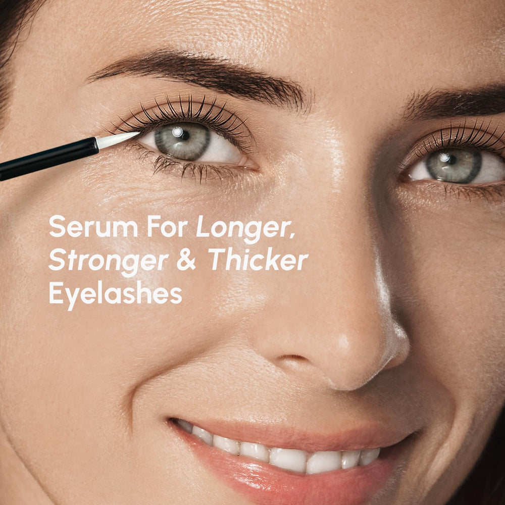MAREE eyelash serum brush application shows precise one-stroke use