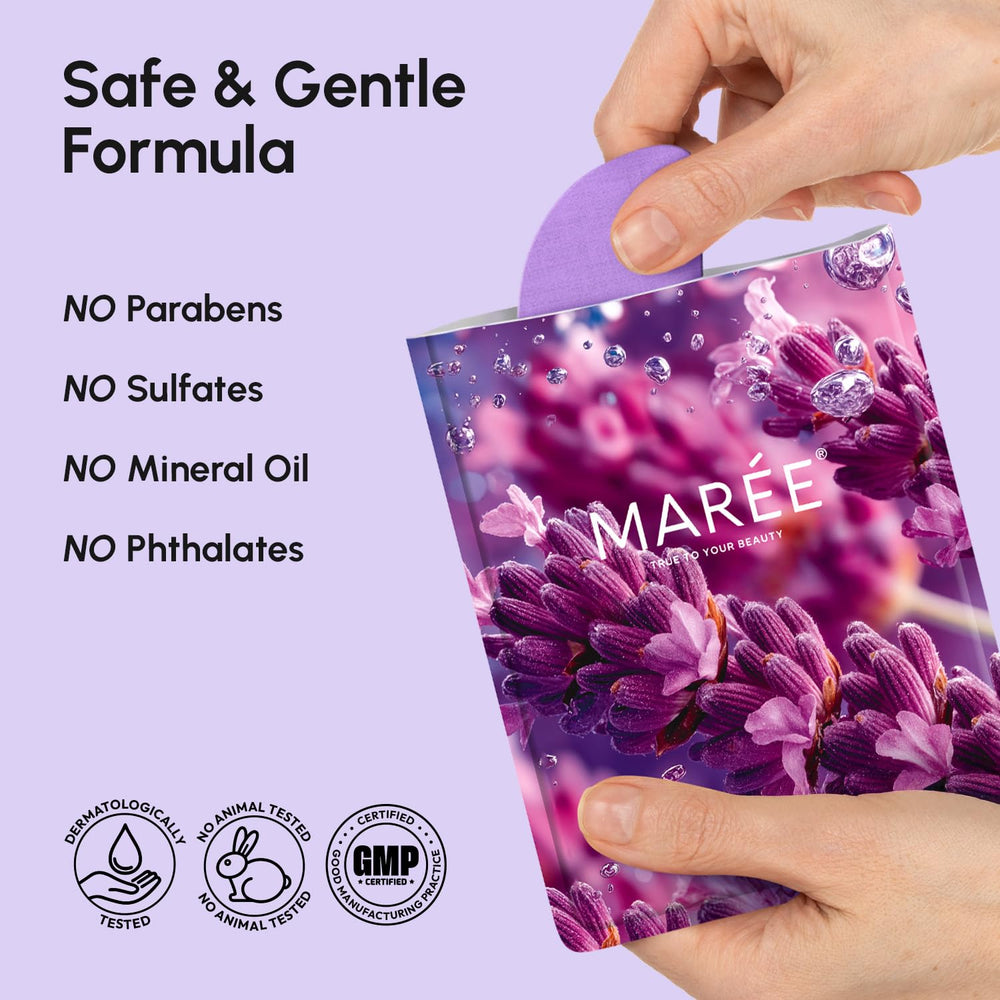 MAREE forehead patches lavender centella evoke spa-like calm and skin care