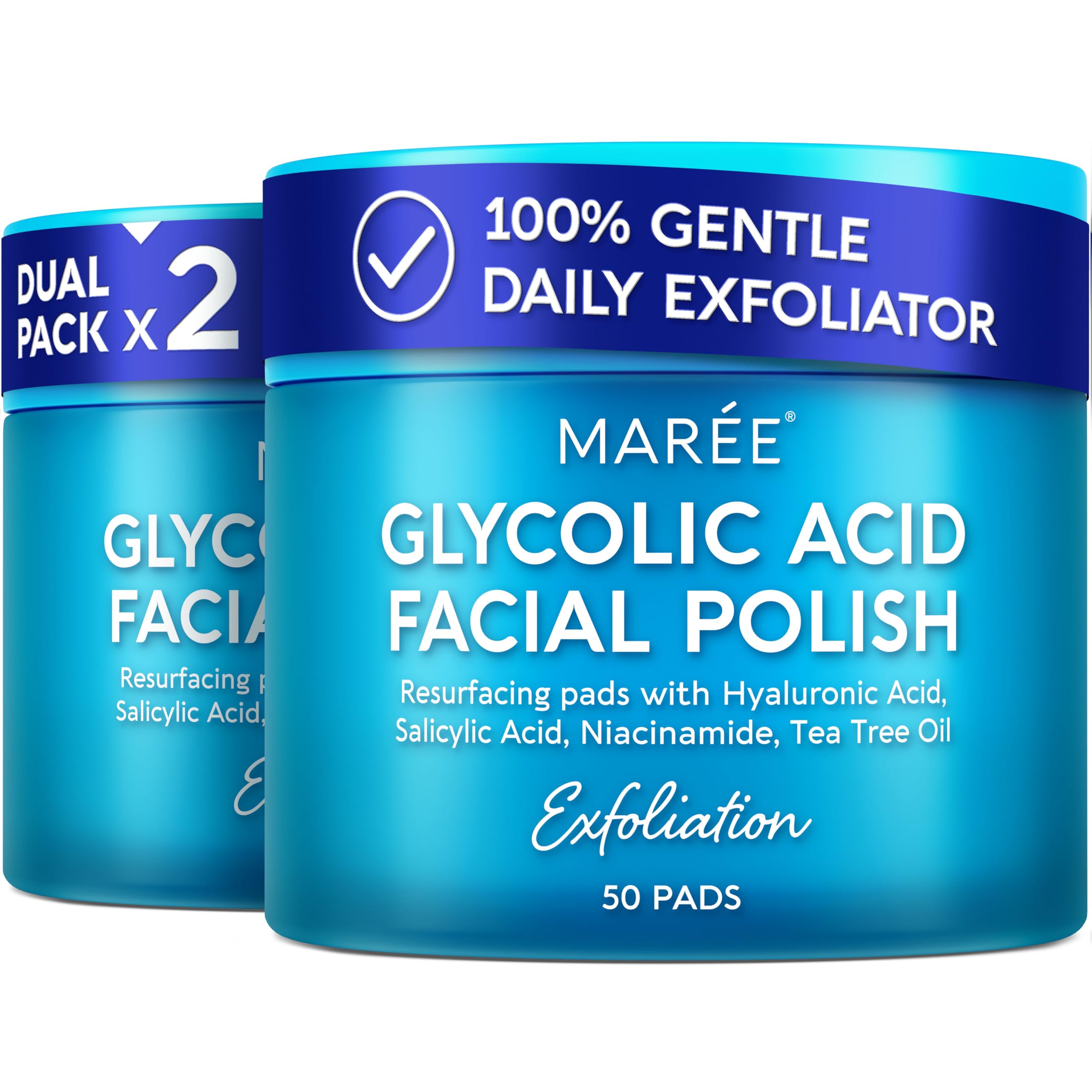 MAREE Glycolic Acid Pads pack front showing product name and branding for radiant skin benefits