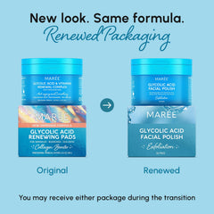 MAREE Glycolic Pads texture closeup highlighting exfoliation texture