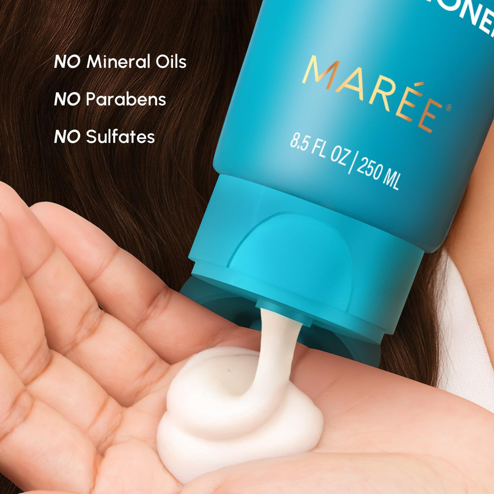 MAREE conditioner rinses off easily leaving hair manageable