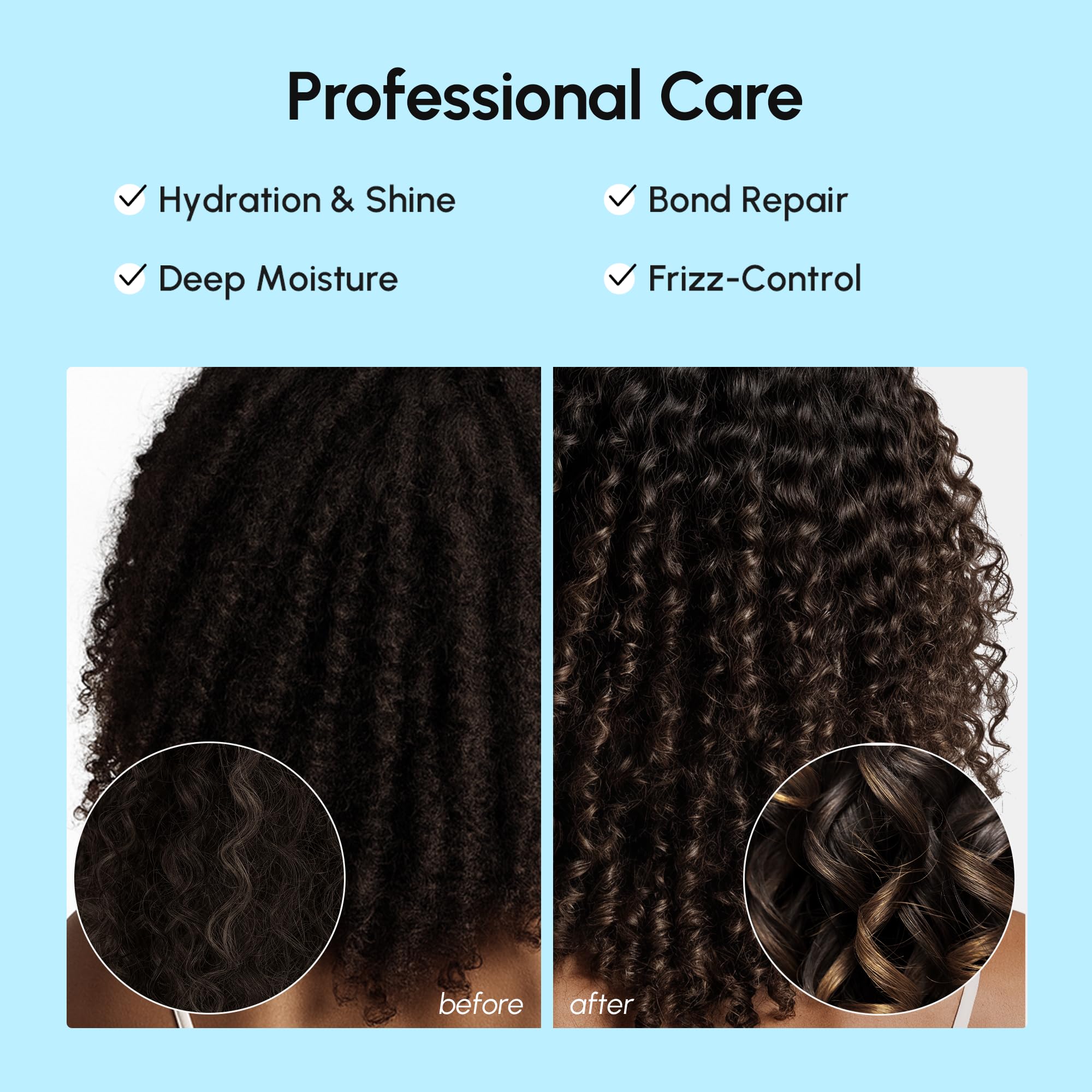 MAREE frizz control for damaged hair when used as daily care.