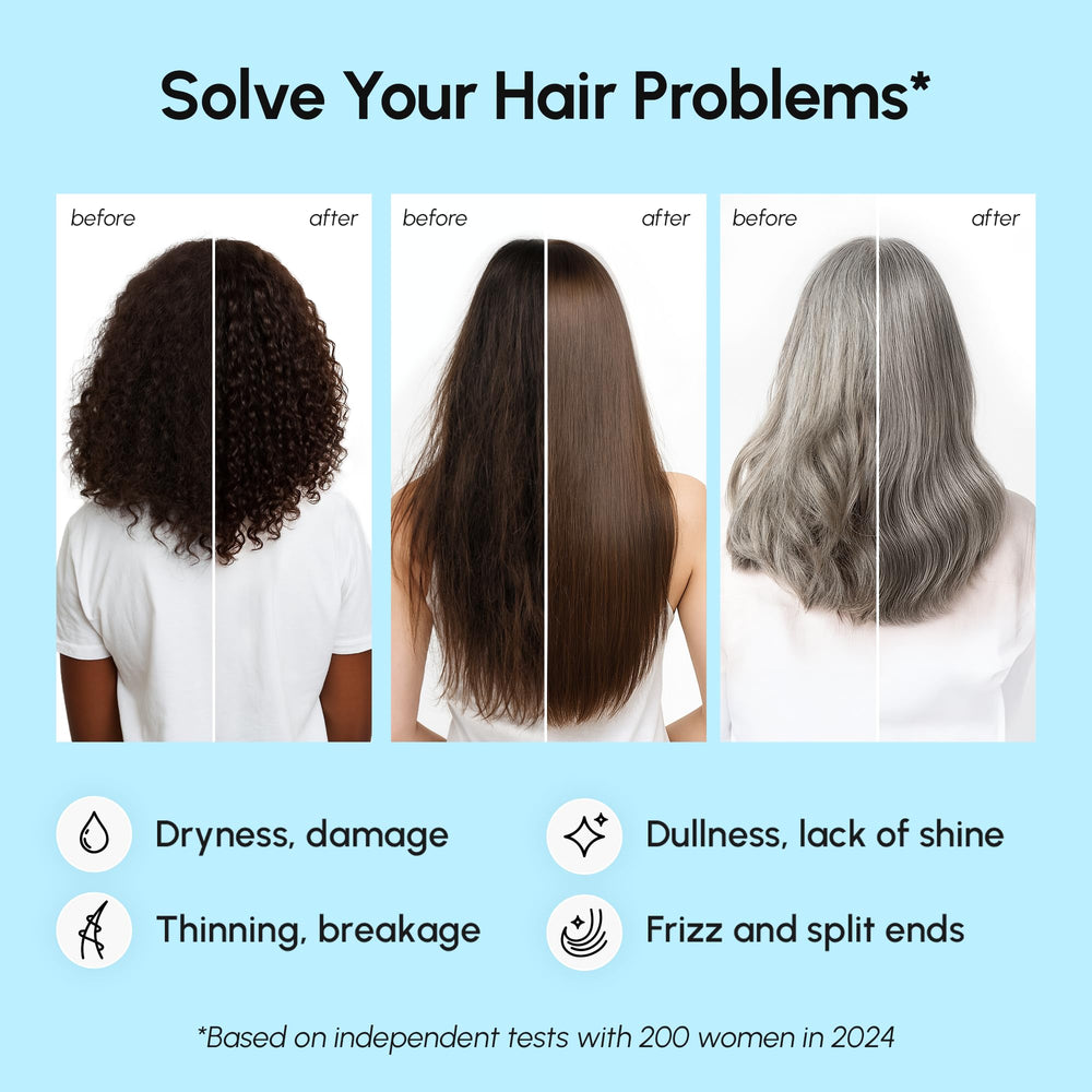 MAREE leave-in serum provides lightweight protection and frizz control for all hair types.