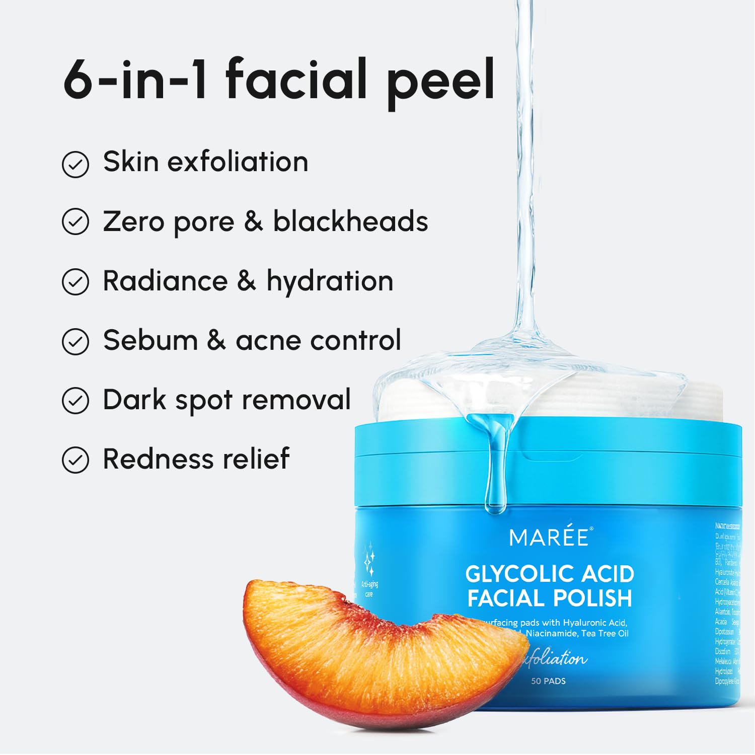 MAREE Hyaluronic Acid swirl illustrating hydration support for skin