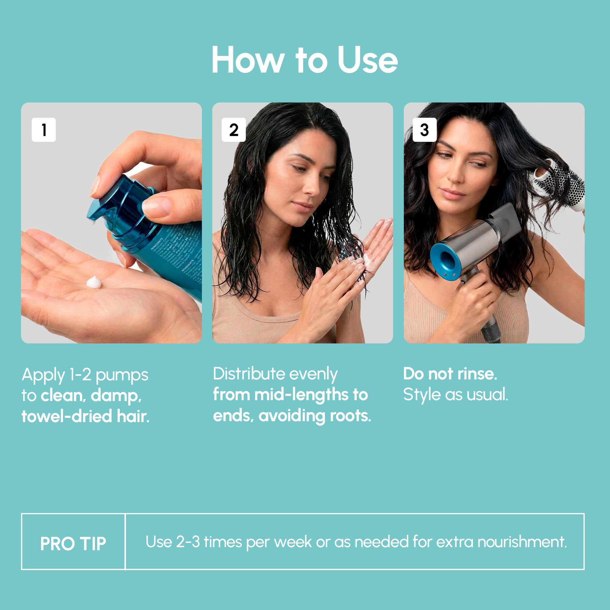 MAREE hydrating oils blend: argan, jojoba and coconut for dry hair