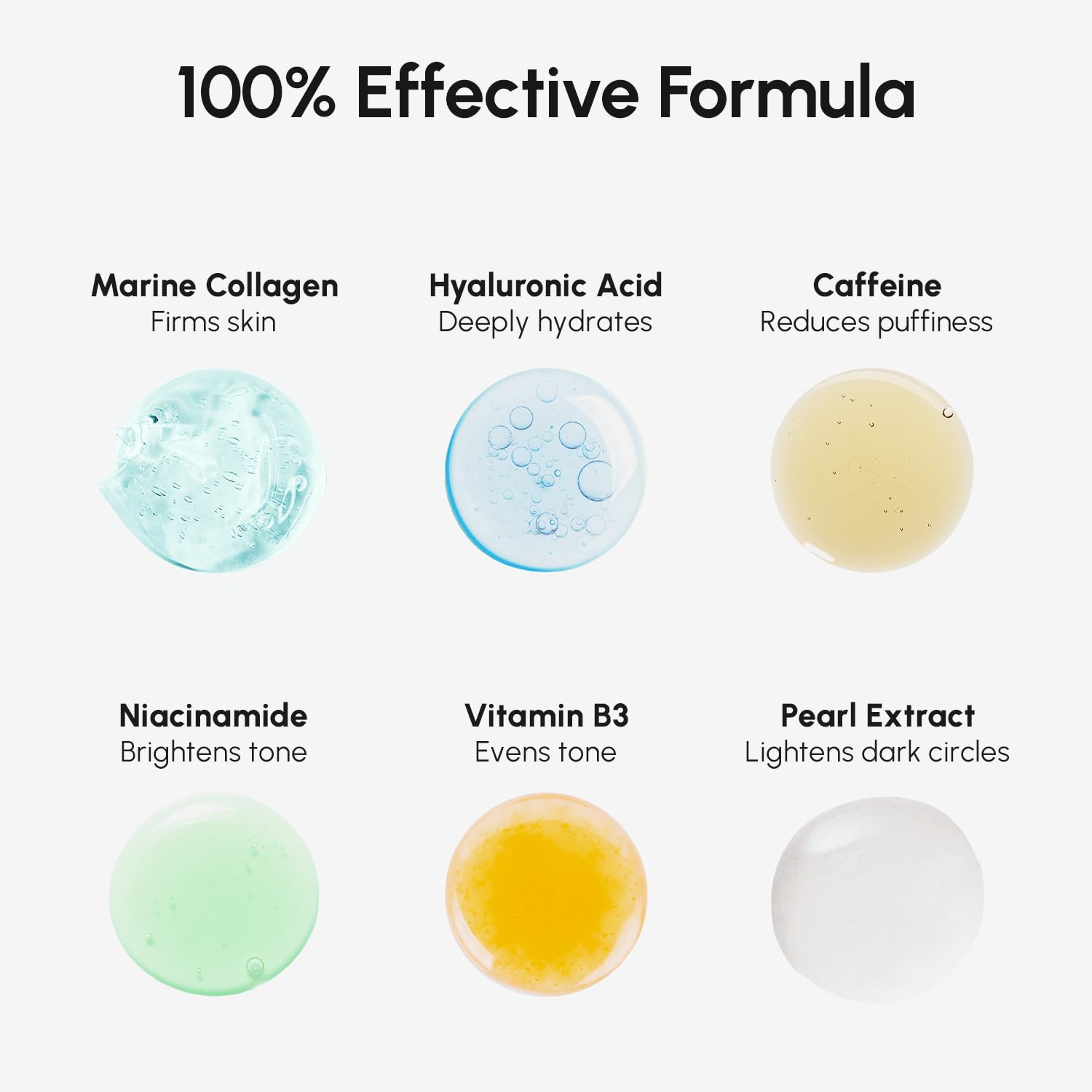 MAREE pearl extract patches with brightness-enhancing elements around the eye