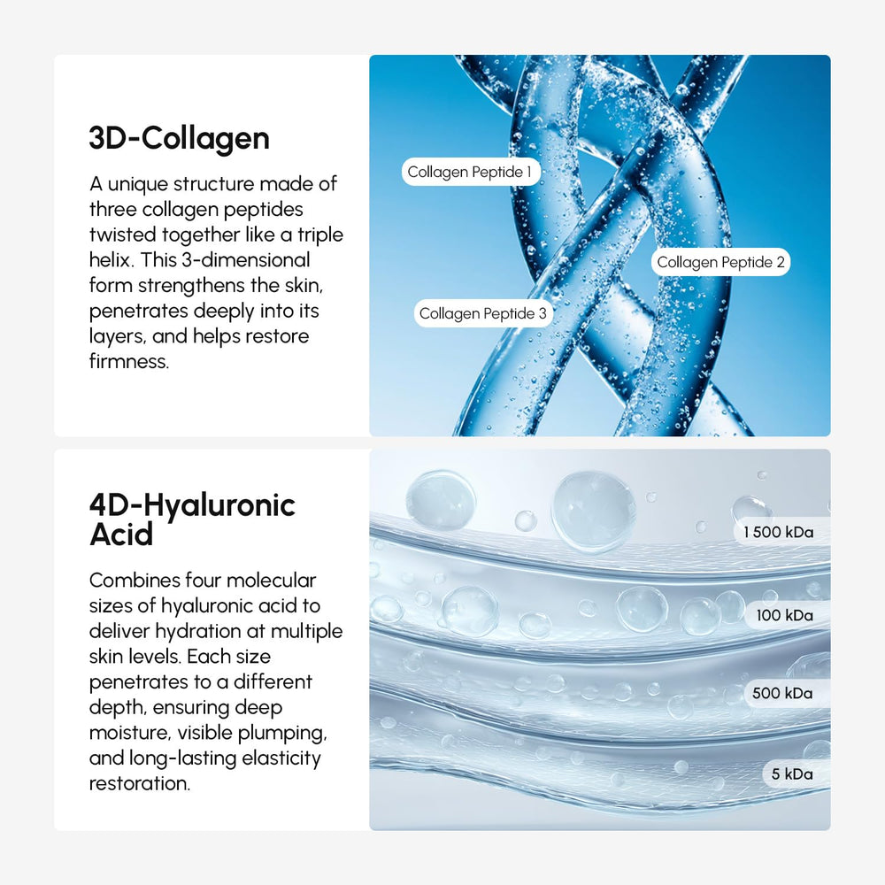 MAREE ingredients like peptides and hyaluronic acid highlight.