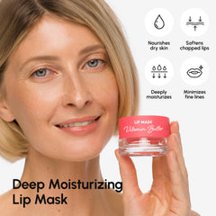 MAREE Lip Mask Overnight jar texture reveals silky, non-sticky lip treatment.