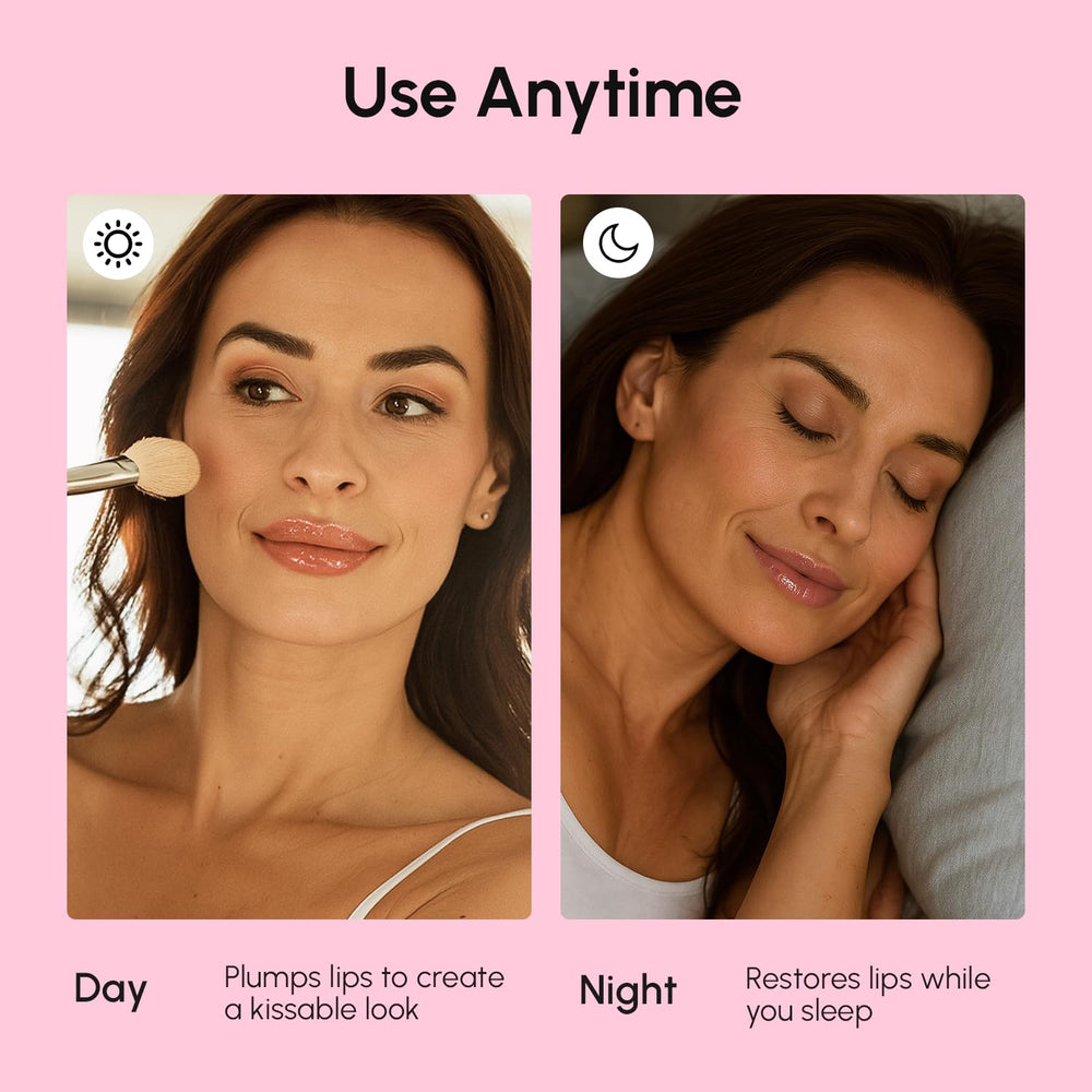 MAREE Lip Mask Overnight being dabbed on lips shows silky texture.